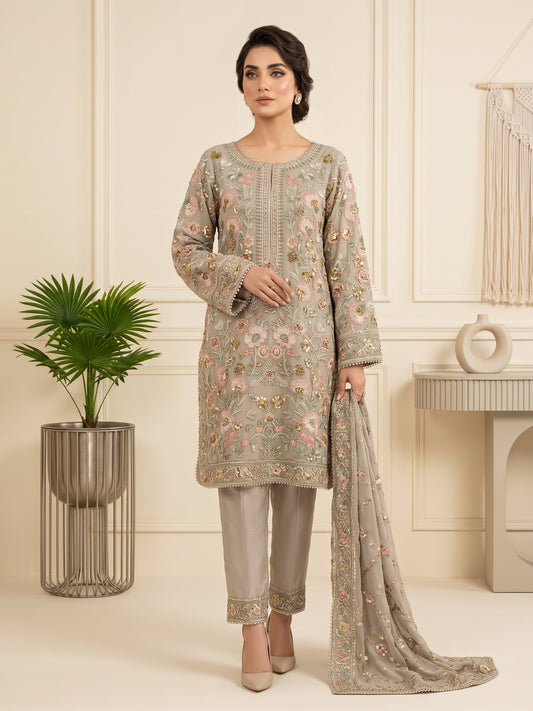 Chiffon Embroidered 3 pc BFO-FZ