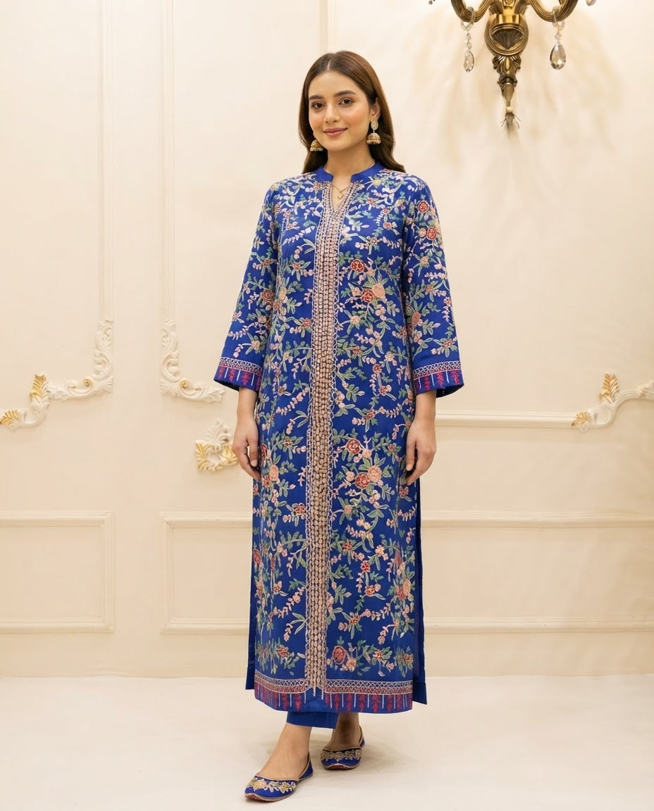 Pashmina Embroidered Stitched 2pc Suit BFO-MNLS