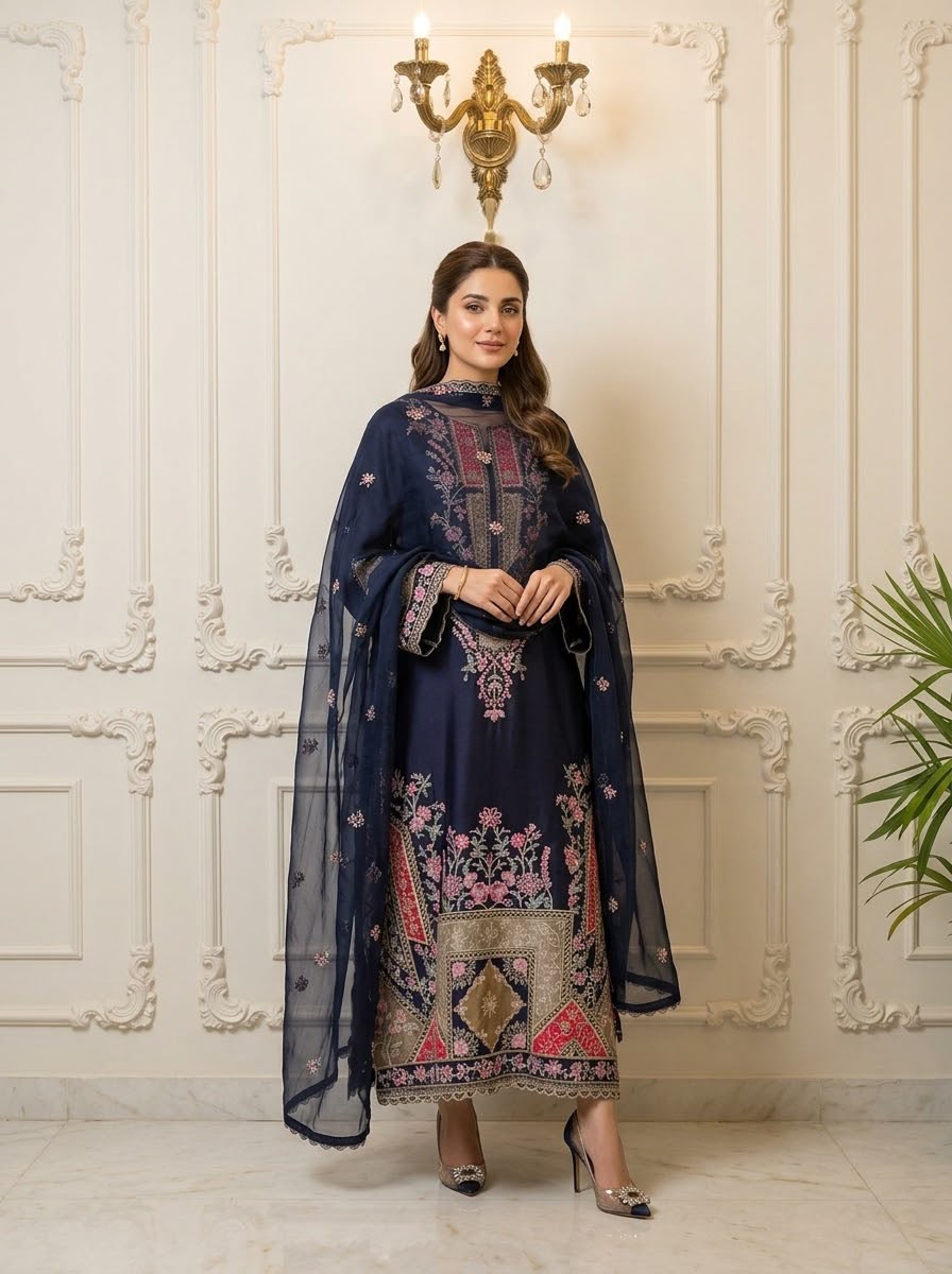 BFO XX - ETH-ALI Pure Shamose Silk kaftan 2 pc fully Lined