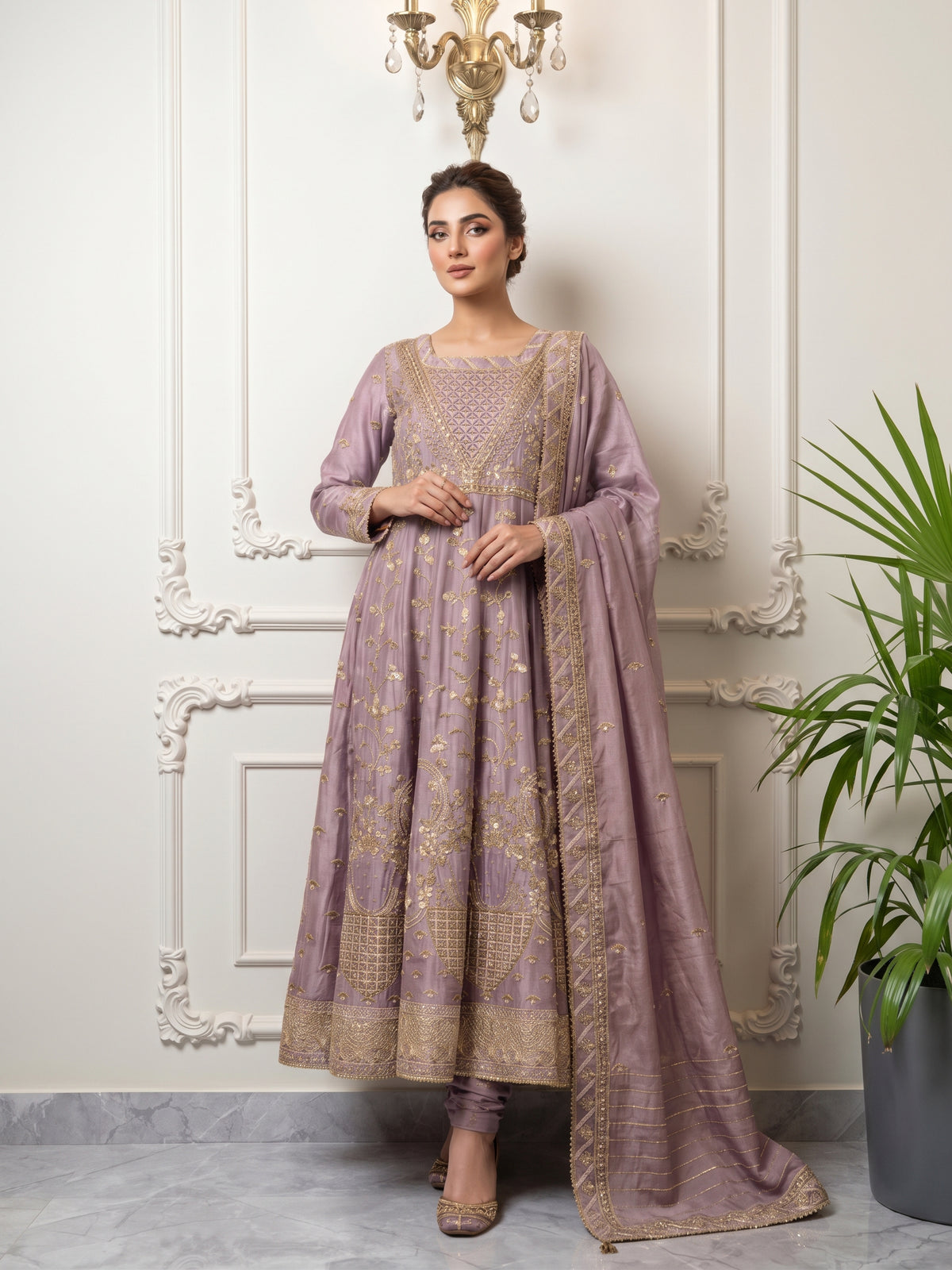 Chiffon Stitched 3pc Maxi