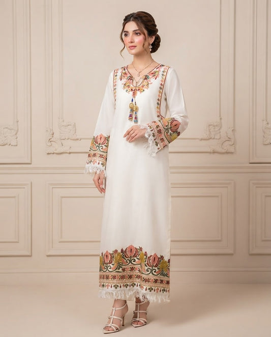 Pashmina Embroidered Stitched 2pc Suit BFO-MNLS