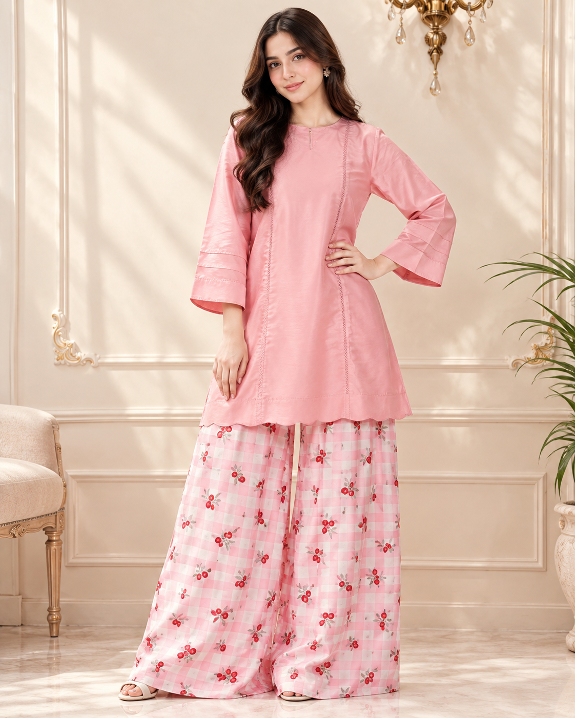 Ladona Fabric Printed Stitched 2pc Suit