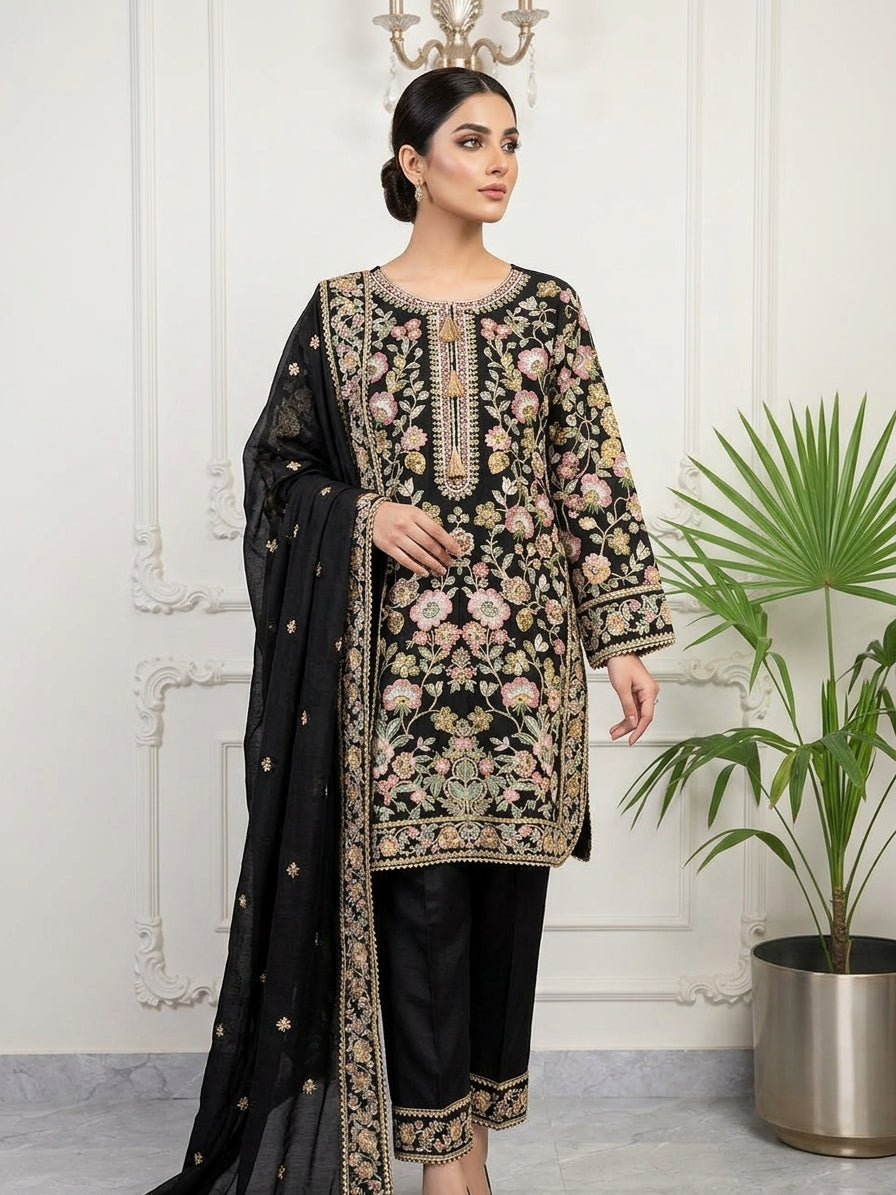 Chiffon Embroidered 3 pc BFO-FZ