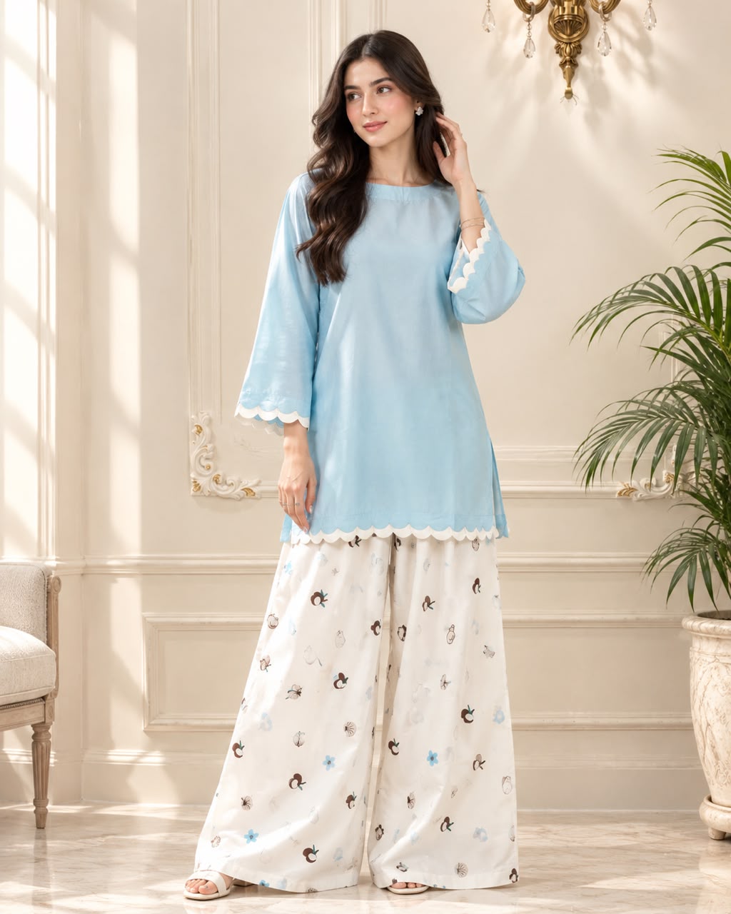 Ladona Fabric Printed Stitched 2pc Suit