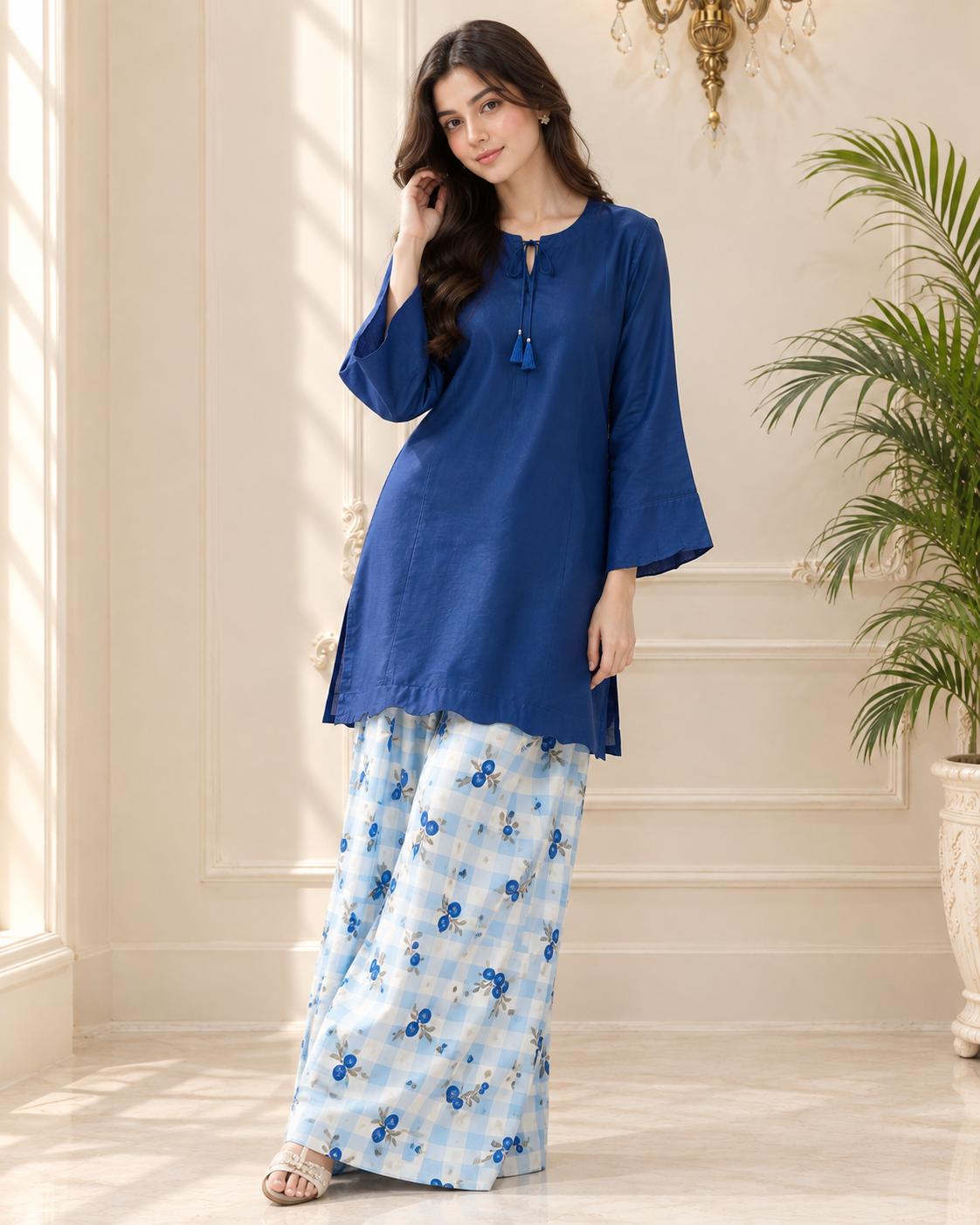 Ladona Fabric Printed Stitched 2pc Suit
