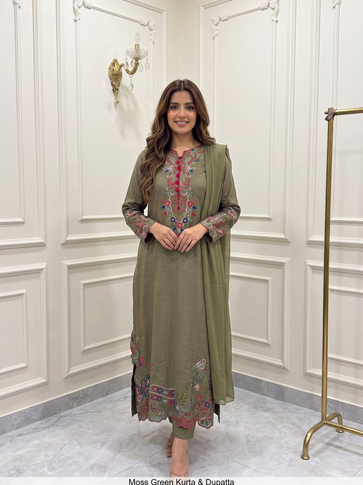 BFO XX - ETH-ADN Pure raw Silk kaftan 3pc fully Lined