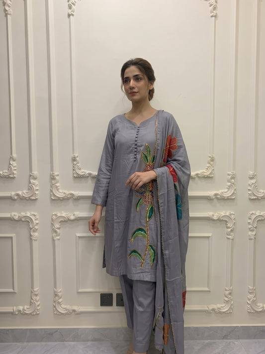 Pure Raw Silk 3Pc BFO-MNLS