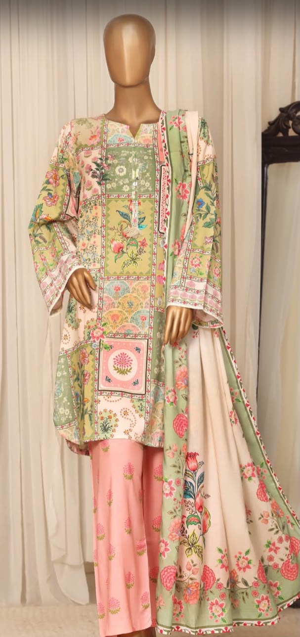 Sadabahar Linen printed 3pc BFO-SDBR
