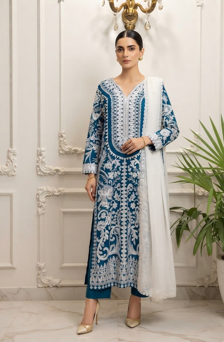 Linen Heavy Embriodery 2pc-BFO-EE-ILA