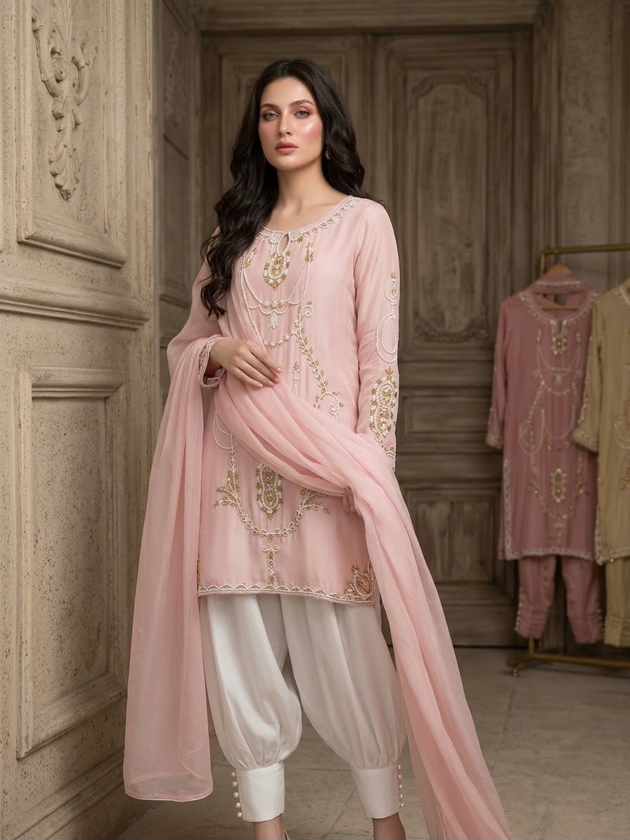Pure Sheesha Silk Fully Lined 3pc BFO-ETH-ILA