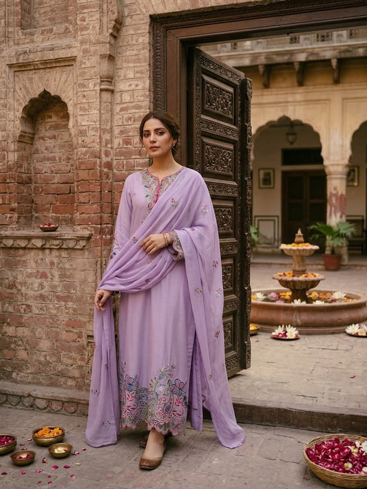 Pure Raw Silk kaftan 3pc Fully Lined BFO-ETH-MNL