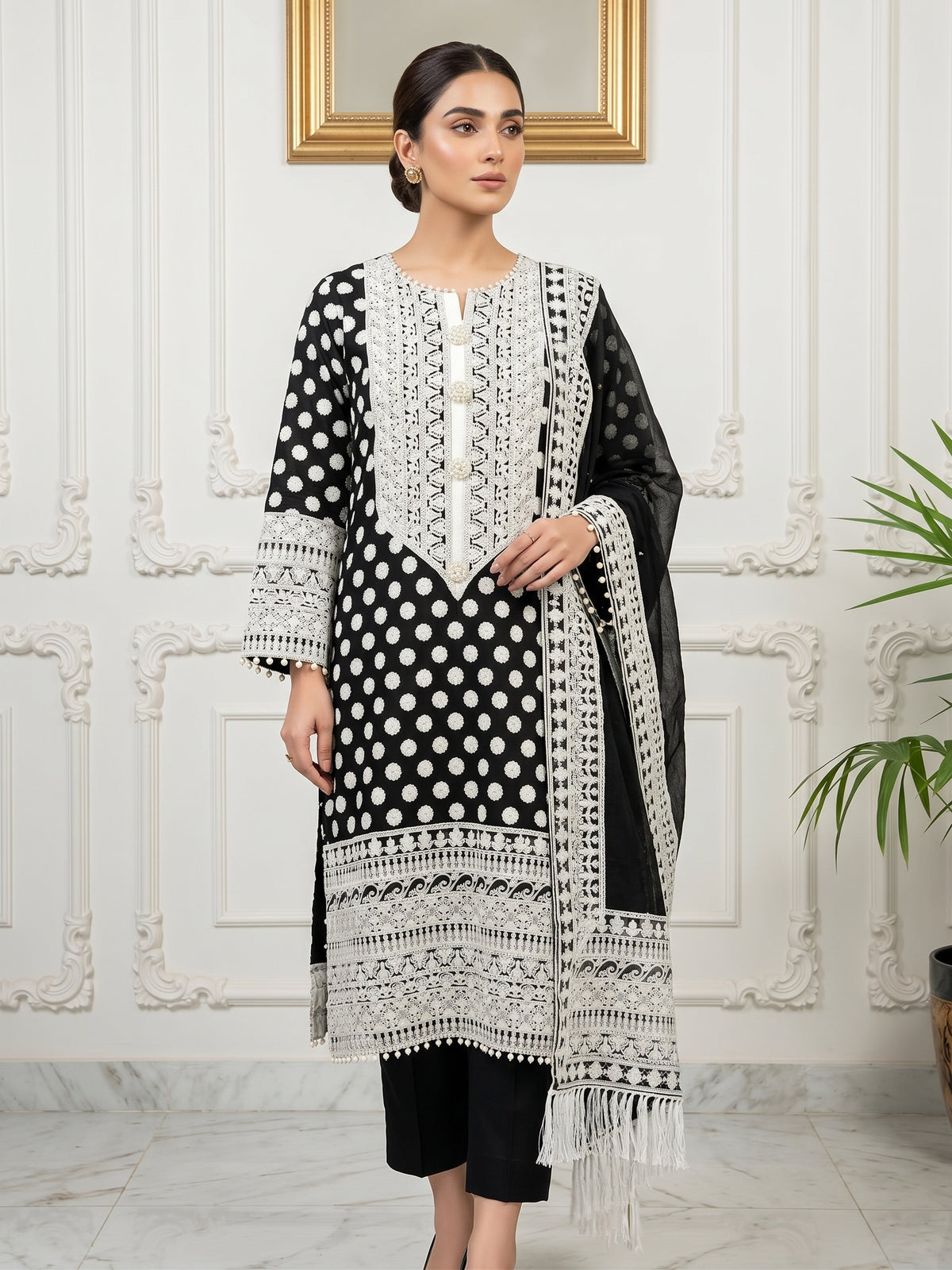 Chiffon Embroidered Stitched 3-pc BFO-FZ