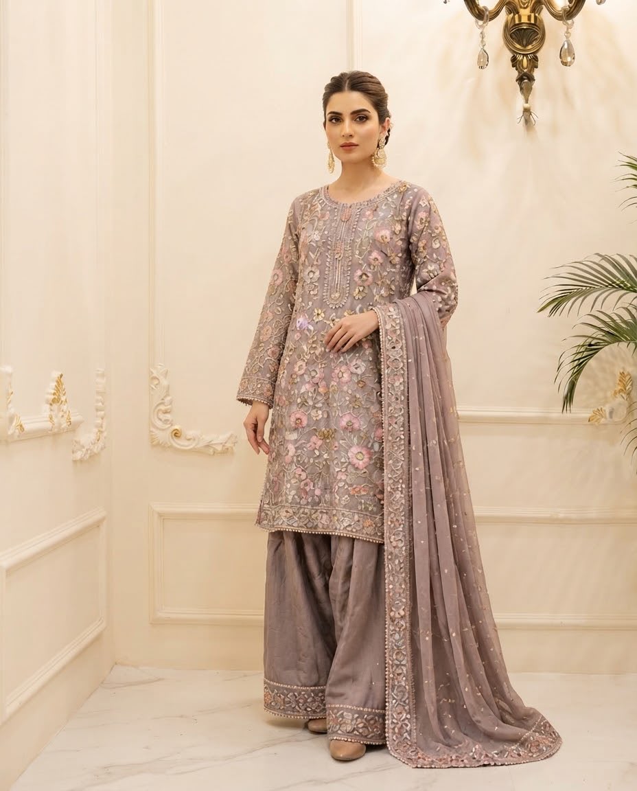 Chiffon Embroidered 3 pc BFO-FZ