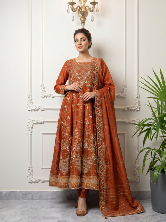 Chiffon Stitched 3pc Maxi